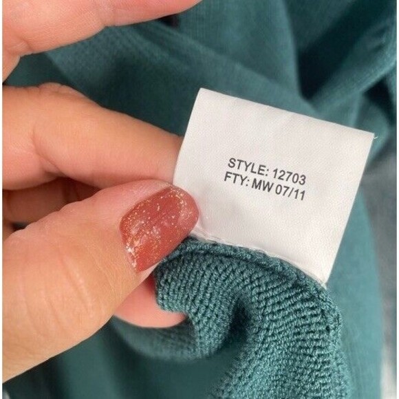 Jamie Sadock Jacket Medium Long Sleeve Sweater Knit Green Modern Golf Medium EUC - Picture 11 of 14